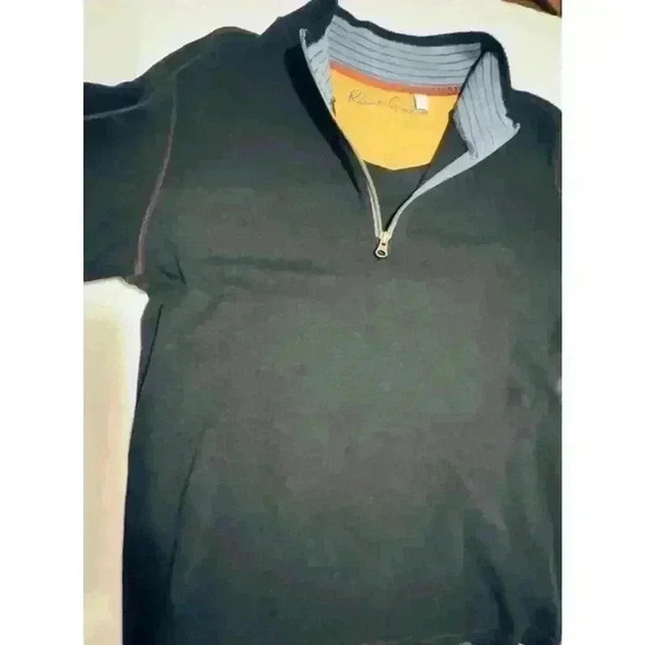 Robert Graham Men's Size Small Quarter Zip Charcoal Grey Classic Fit Top - Picture 10 of 15